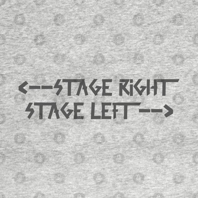 stage right  stage left Dark Gray by sapphire seaside studio